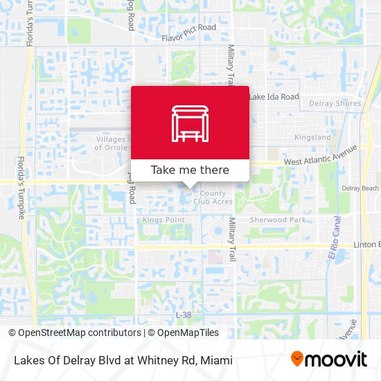 Lakes Of Delray Blvd at  Whitney Rd map