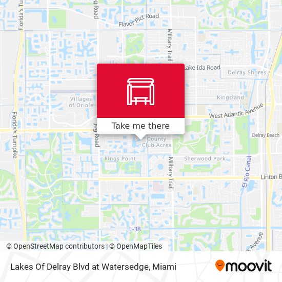 Lakes Of Delray Blvd at  Watersedge map