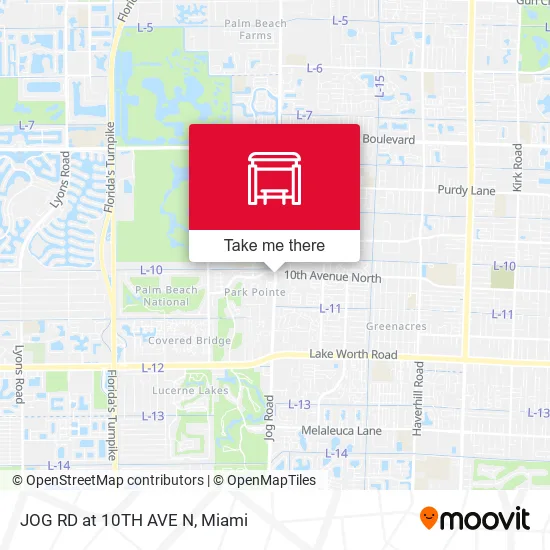 JOG RD at 10TH AVE N map