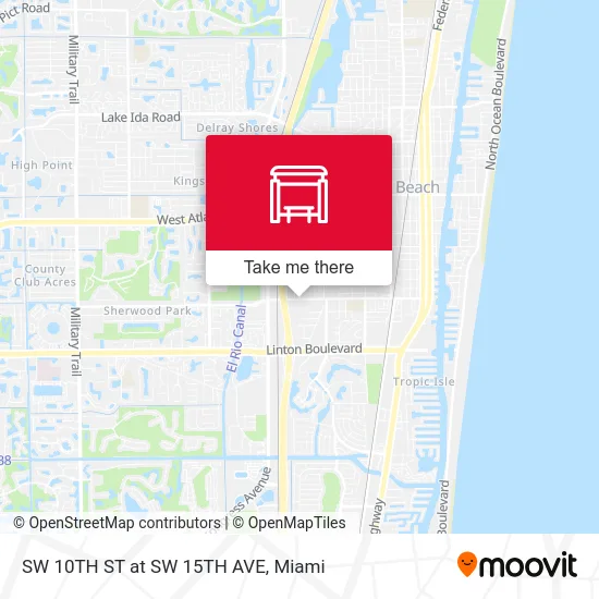 SW 10TH ST at SW 15TH AVE map