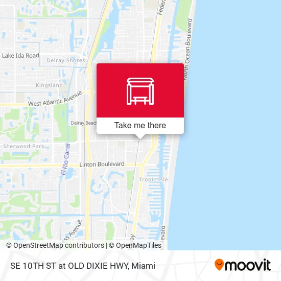 Mapa de SE 10TH ST at OLD DIXIE HWY