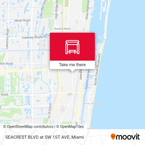 SEACREST BLVD at SW 1ST AVE map