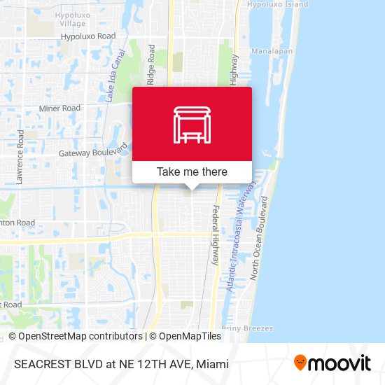 SEACREST BLVD at  NE 12TH AVE map