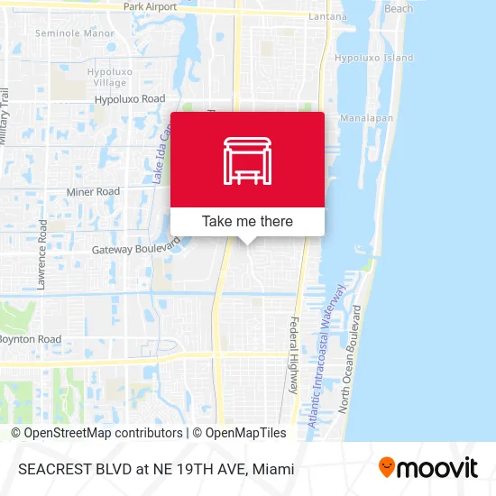 SEACREST BLVD at NE 19TH AVE map