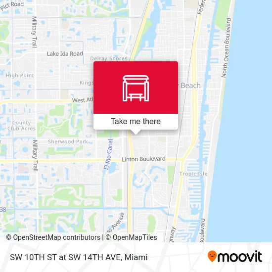 SW 10TH ST at  SW 14TH AVE map