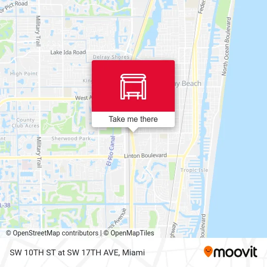 SW 10TH ST at  SW 17TH AVE map