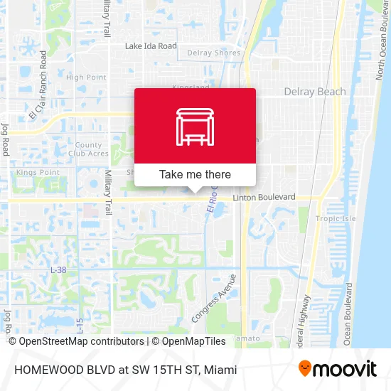 HOMEWOOD BLVD at SW 15TH ST map