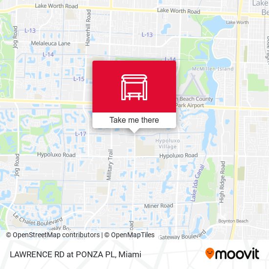 LAWRENCE RD at PONZA PL map