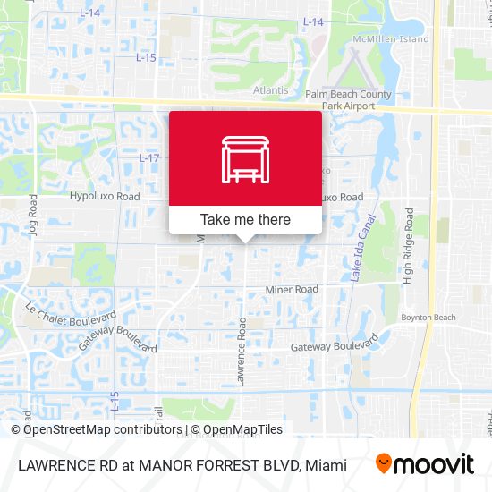 LAWRENCE RD at  MANOR FORREST BLVD map