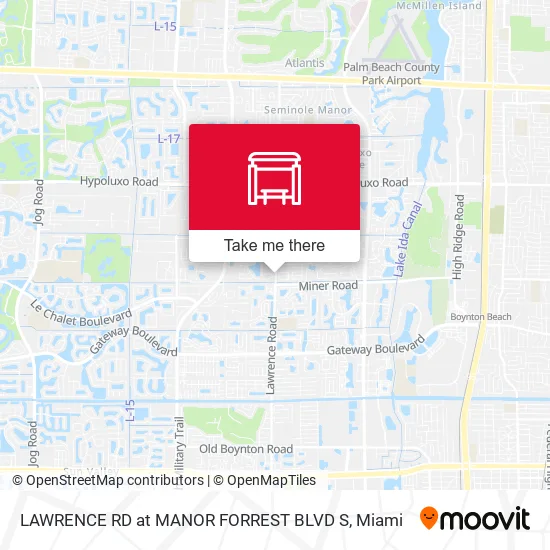 LAWRENCE RD at  MANOR FORREST BLVD S map