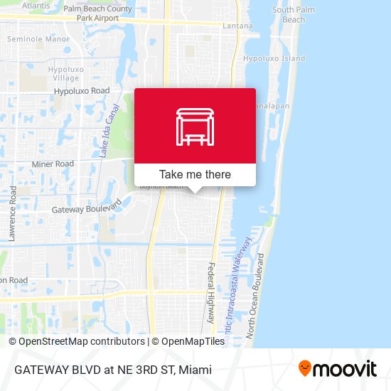 Mapa de GATEWAY BLVD at NE 3RD ST