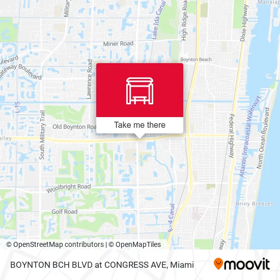 Mapa de BOYNTON BCH BLVD at  CONGRESS AVE
