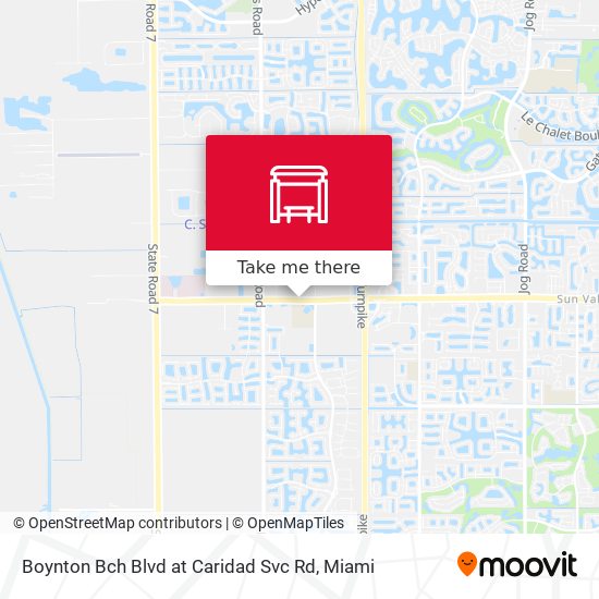 Boynton Bch Blvd at Caridad Svc Rd map