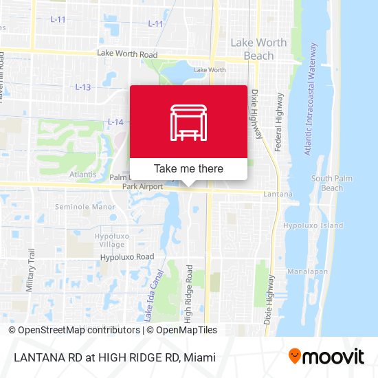 LANTANA RD at  HIGH RIDGE RD map