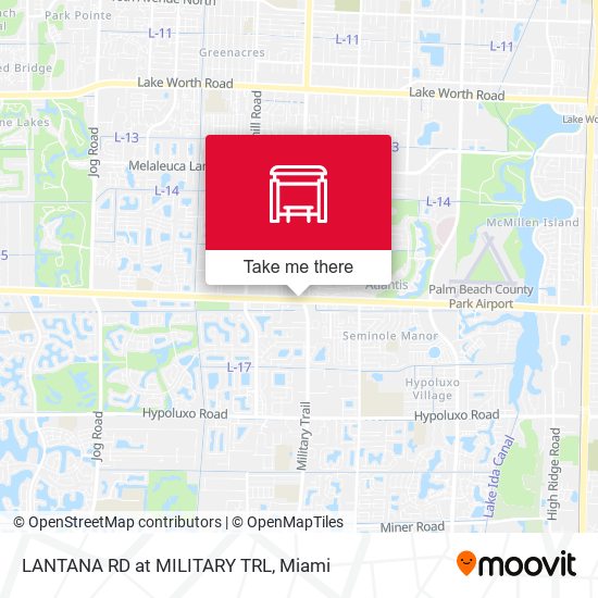 LANTANA RD at  MILITARY TRL map