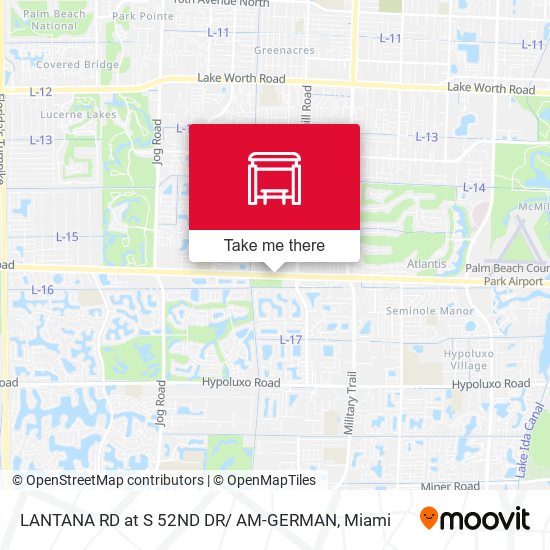 LANTANA RD at  S  52ND DR/ AM-GERMAN map