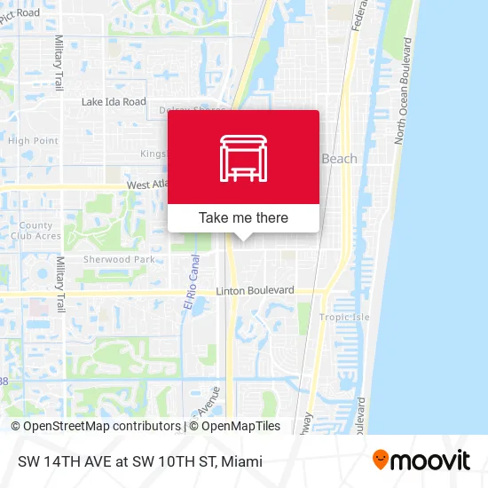 SW 14TH AVE at SW 10TH ST map