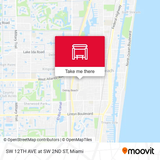 SW 12TH AVE at SW 2ND ST map