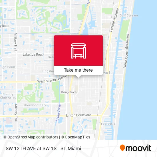 SW 12TH AVE at SW 1ST ST map