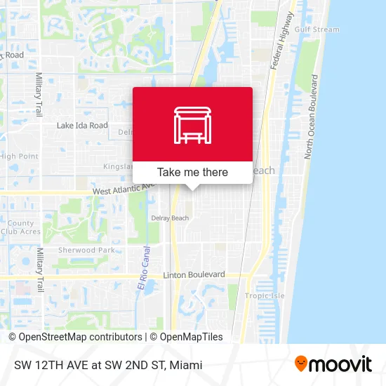 SW 12TH AVE at SW 2ND ST map