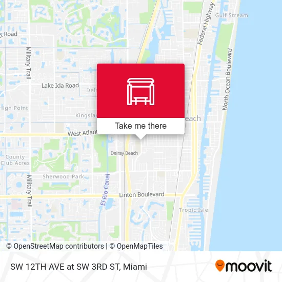 SW 12TH AVE at SW 3RD ST map