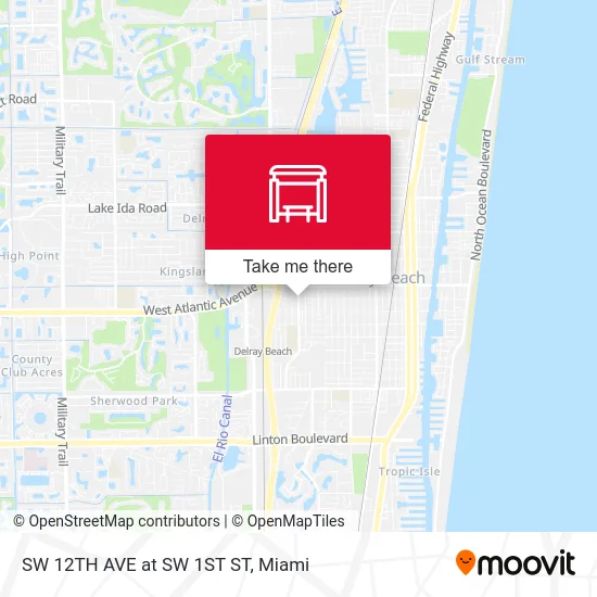 SW 12TH AVE at  SW 1ST ST map