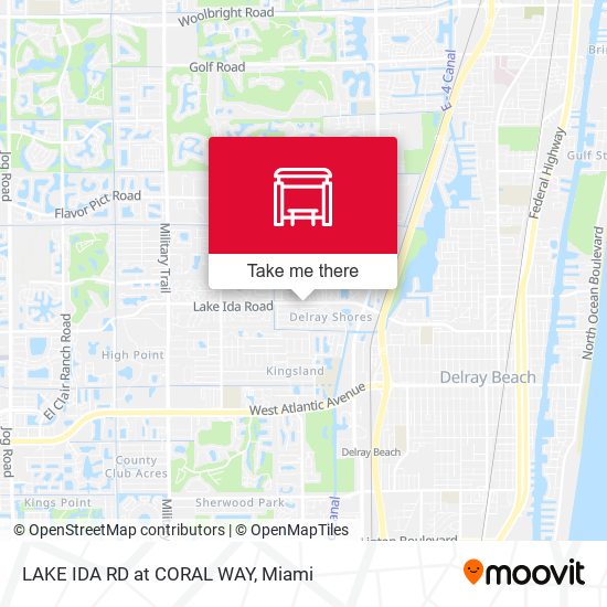 Lake Ida Rd at  Coral Way map