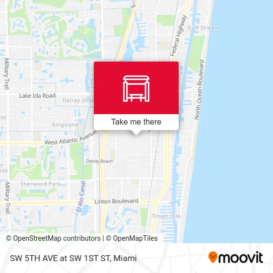 SW 5TH AVE at SW 1ST ST map