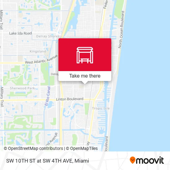 SW 10TH ST at SW 4TH AVE map
