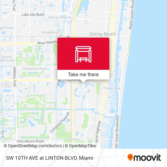 SW 10TH AVE at LINTON BLVD map
