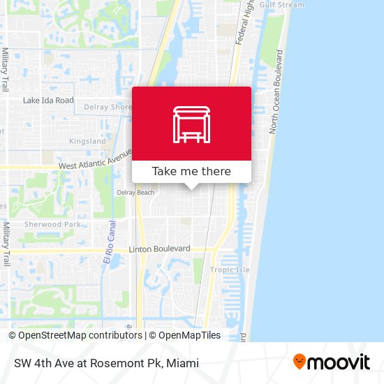 SW 4th Ave at Rosemont Pk map