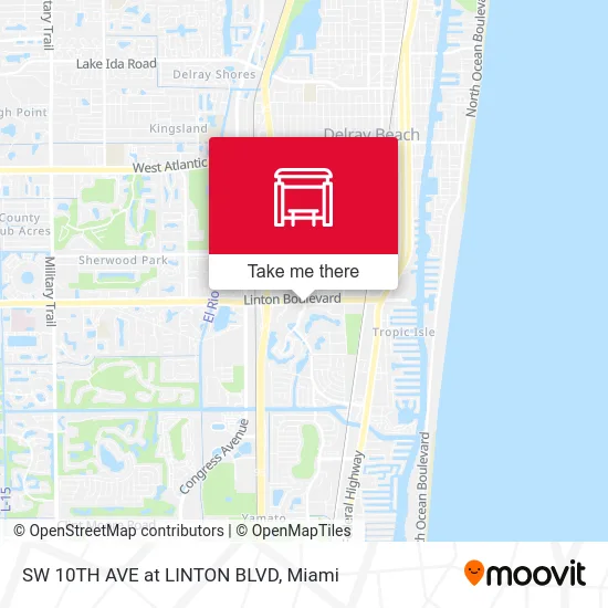 SW 10TH AVE at LINTON BLVD map