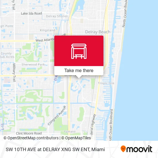 SW 10TH AVE at DELRAY XNG SW ENT map