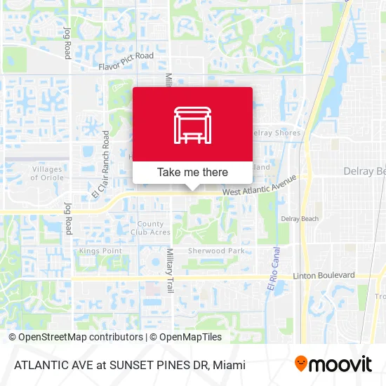 ATLANTIC AVE at  SUNSET PINES DR map