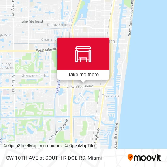 SW 10TH AVE at SOUTH RIDGE RD map