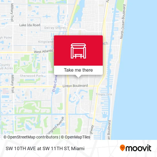 SW 10TH AVE at SW 11TH ST map