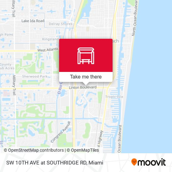 SW 10th Ave at Southridge Rd map