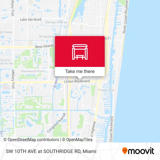 SW 10TH AVE at SOUTHRIDGE RD map