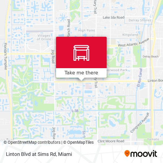 Mapa de Linton Blvd at Sims Rd