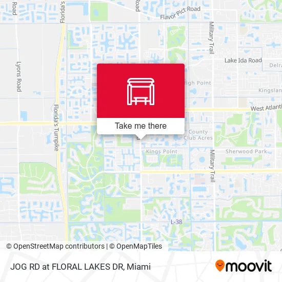JOG RD at FLORAL LAKES DR map