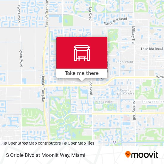 S Oriole Blvd at  Moonlit Way map