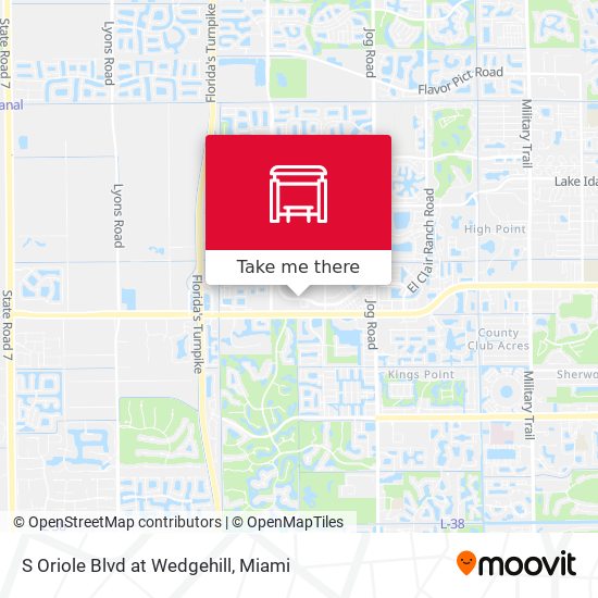 S Oriole Blvd at  Wedgehill map