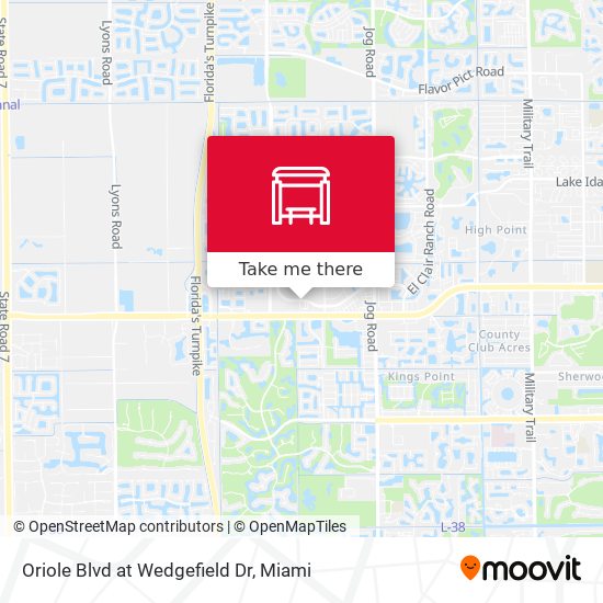 Oriole Blvd at Wedgefield Dr map