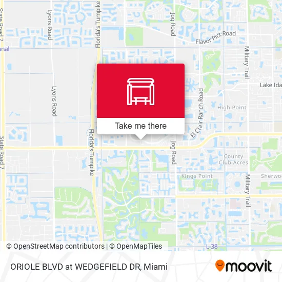 Mapa de ORIOLE BLVD at WEDGEFIELD DR