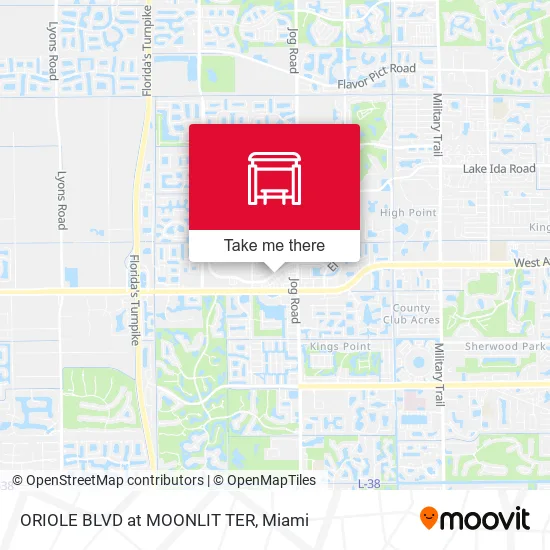 Mapa de ORIOLE BLVD at MOONLIT TER