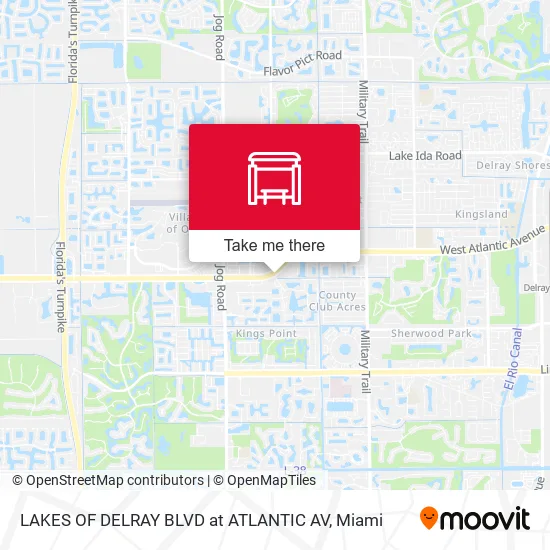 Mapa de LAKES OF DELRAY BLVD at  ATLANTIC AV
