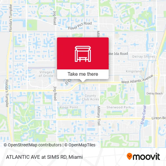 ATLANTIC AVE at SIMS RD map