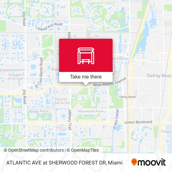 ATLANTIC AVE at SHERWOOD FOREST DR map