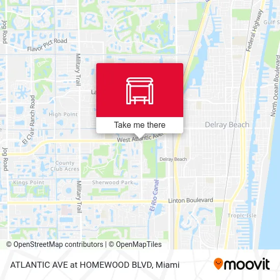 ATLANTIC AVE at HOMEWOOD BLVD map