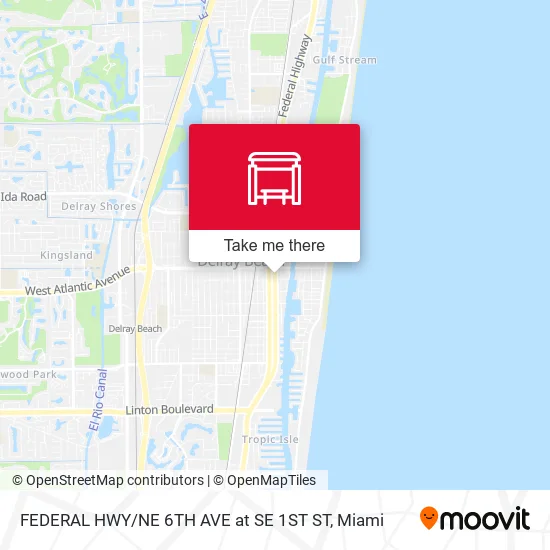 FEDERAL HWY / NE 6TH AVE at SE 1ST ST map